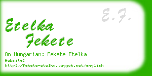 etelka fekete business card